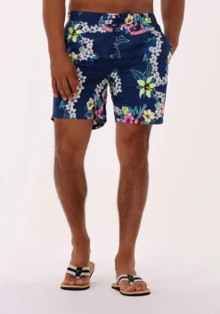 blauwe scotch & soda zwembroeken recycled polyester printed swimshort