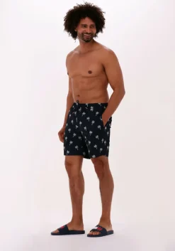 blauwe scotch & soda zwembroeken recycled polyester embroidered swimshort