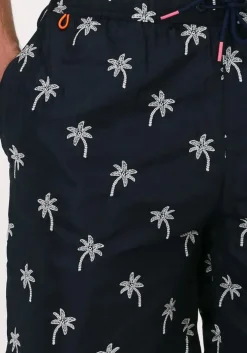 blauwe scotch & soda zwembroeken recycled polyester embroidered swimshort