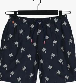 blauwe scotch & soda zwembroeken recycled polyester embroidered swimshort