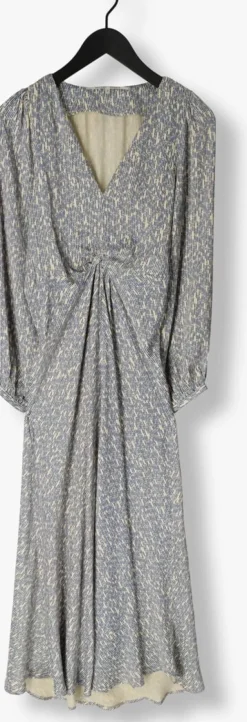 blauwe second female maxi jurk rattan dress