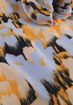 blauwe second female midi jurk marigold wrap dress