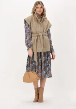 blauwe second female midi jurk itea dress