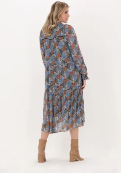 blauwe second female midi jurk itea dress