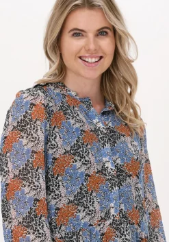 blauwe second female midi jurk itea dress