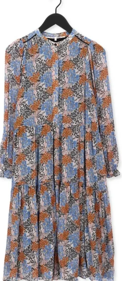 blauwe second female midi jurk itea dress