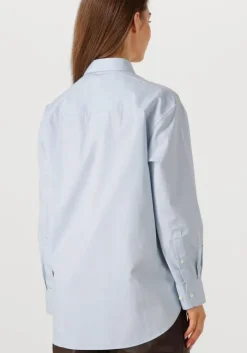 blauwe selected femme blouses slfester ls oversize shirt