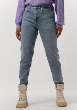 blauwe selected femme mom jeans felina hw mom lair blue jeans