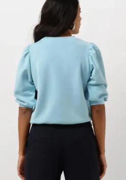 blauwe selected femme top slftenny 3/4 sweat top