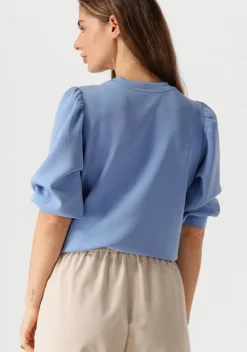 blauwe selected femme top slftenny 3/4 sweat top