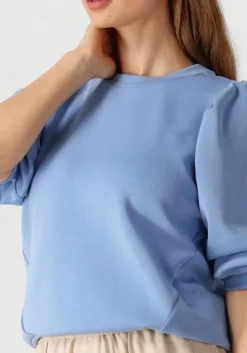 blauwe selected femme top slftenny 3/4 sweat top
