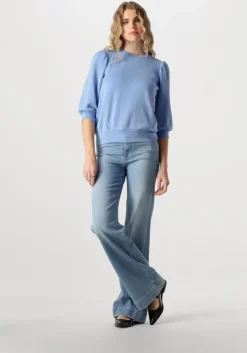 blauwe selected femme top slftenny 3/4 sweat top