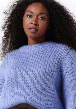 blauwe selected femme trui suanne ls knit