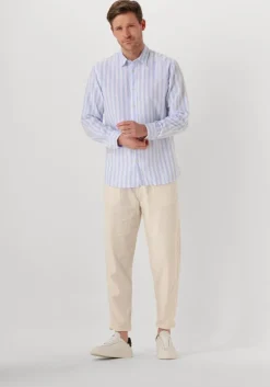 blauwe selected homme casual overhemd slhslim-sun shirt ls noos