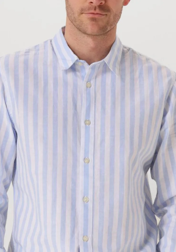 blauwe selected homme casual overhemd slhslim-sun shirt ls noos