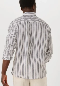 blauwe selected homme casual overhemd slhregkylian mix ls shirt