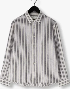 blauwe selected homme casual overhemd slhregkylian mix ls shirt