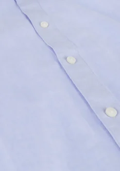 blauwe selected homme casual overhemd slhslimnew-linen shirts ss classic w