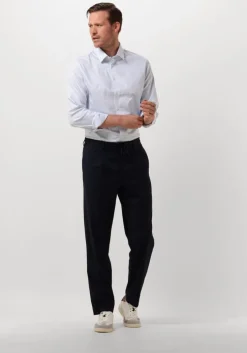 blauwe selected homme klassiek overhemd slhslim-performance shirt ls noos