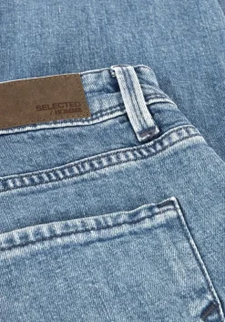 blauwe selected homme straight leg jeans slh180-relaxcrop aldu 6434 m. blue jns