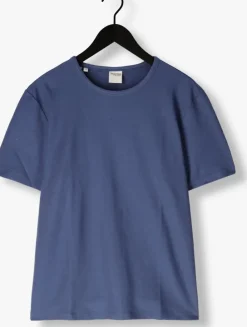 blauwe selected homme t-shirt slhjoseph pique ss o-neck tee