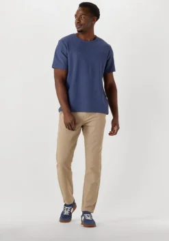 blauwe selected homme t-shirt slhjoseph pique ss o-neck tee