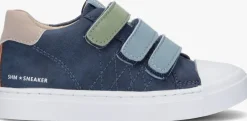 blauwe shoesme lage sneakers sh23s015