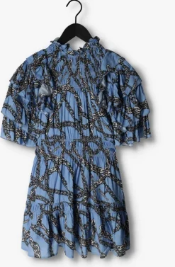 blauwe silvian heach mini jurk gpp23182ve