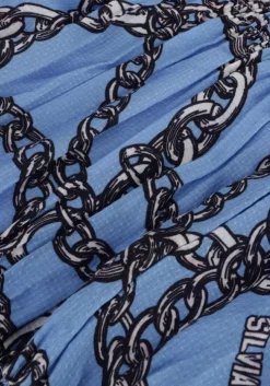 blauwe silvian heach mini jurk gpp23182ve