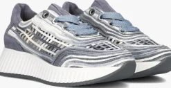 blauwe softwaves lage sneakers ariana