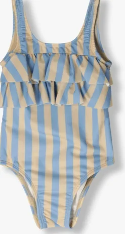 blauwe sproet & sprout badpakken swimsuit chest ruffle stripes
