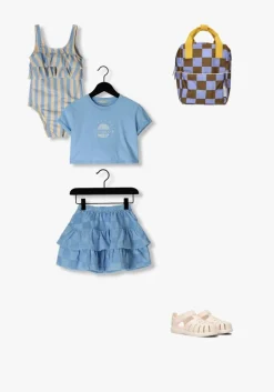 blauwe sproet & sprout badpakken swimsuit chest ruffle stripes
