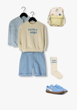 blauwe sproet & sprout korte broek woven chino shorts