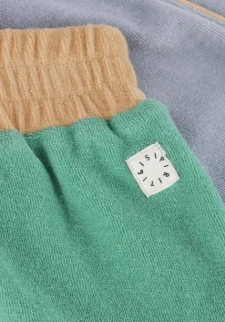 blauwe sproet & sprout korte broek terry sport shorts colourblock