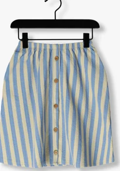 blauwe sproet & sprout midirok skirt stripes
