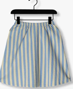 blauwe sproet & sprout midirok skirt stripes