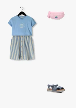 blauwe sproet & sprout midirok skirt stripes