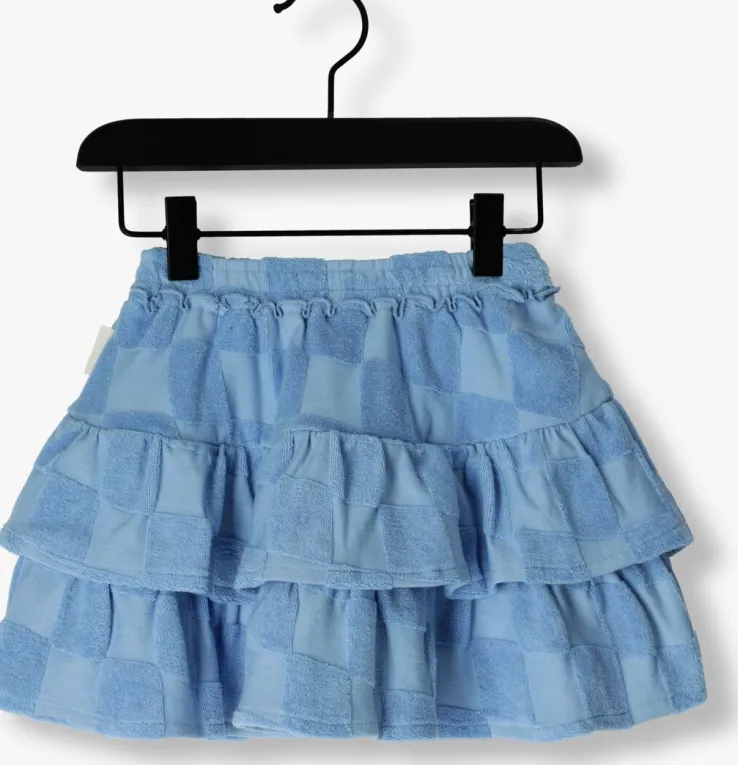 blauwe sproet & sprout minirok skirt terry blocks