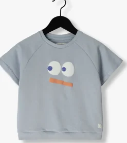 blauwe sproet & sprout t-shirt raglan sweatshirt smiley