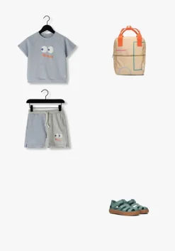 blauwe sproet & sprout t-shirt raglan sweatshirt smiley