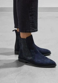 blauwe stefano lauran enkellaarsjes s3283