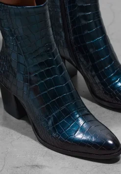 blauwe stefano lauran enkellaarsjes 595-08