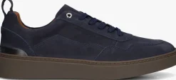 blauwe stefano lauran lage sneakers star 008