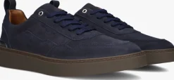 blauwe stefano lauran lage sneakers star 008