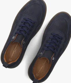 blauwe stefano lauran lage sneakers star 008