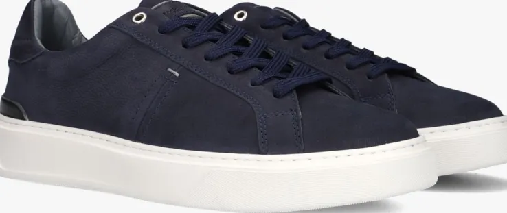 blauwe stefano lauran lage sneakers star 006