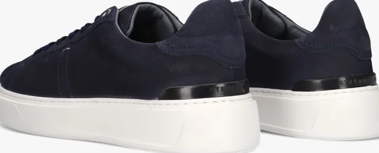 blauwe stefano lauran lage sneakers star 006