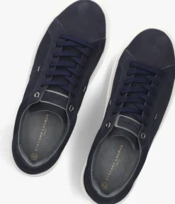 blauwe stefano lauran lage sneakers star 006
