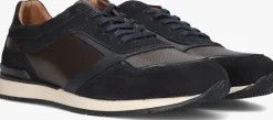 blauwe stefano lauran lage sneakers sl124h610