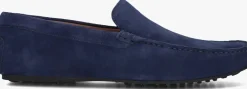 blauwe stefano lauran mocassins 2 gesp bio slipper